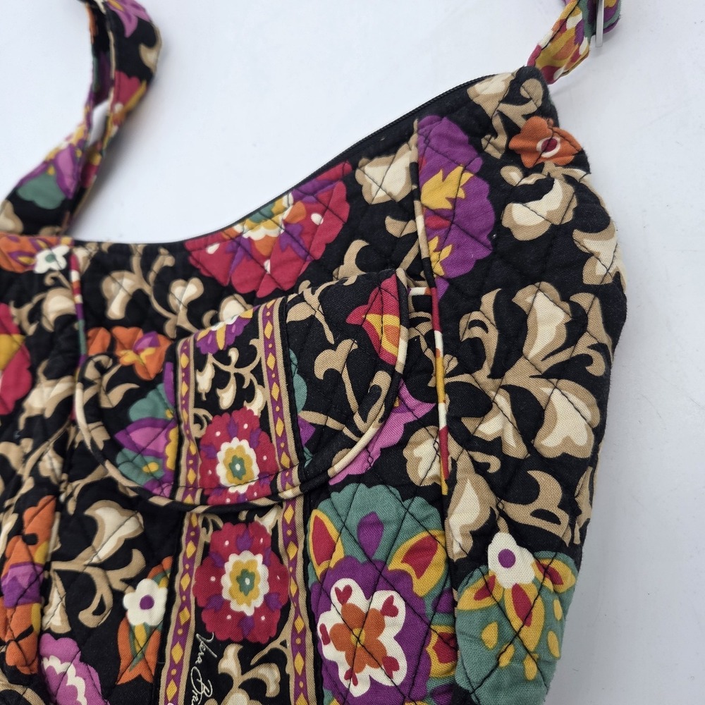 Vera Bradley Crossbody Shoulder Bag Floral Quilted Cotton Magnetic Front Pocket - Picture 3 of 13